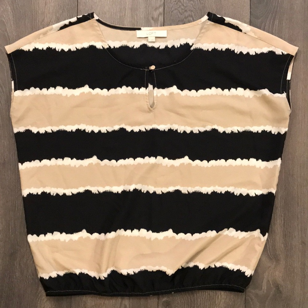 Black/Cream/White Loft Top